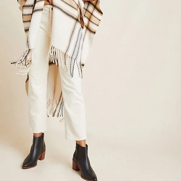Anthropologie | Plaid wrap with fringe | One Size - Picture 4 of 9